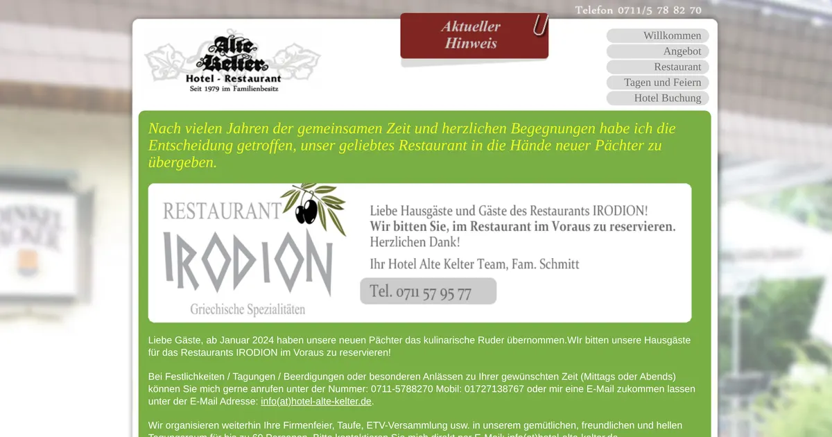 Hotel Alte Kelter