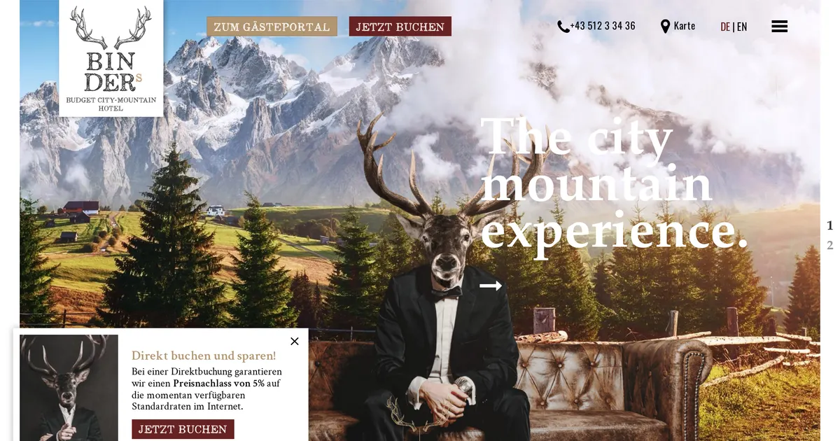 Hotel Binders — hundefreundliches Hotel in Innsbruck