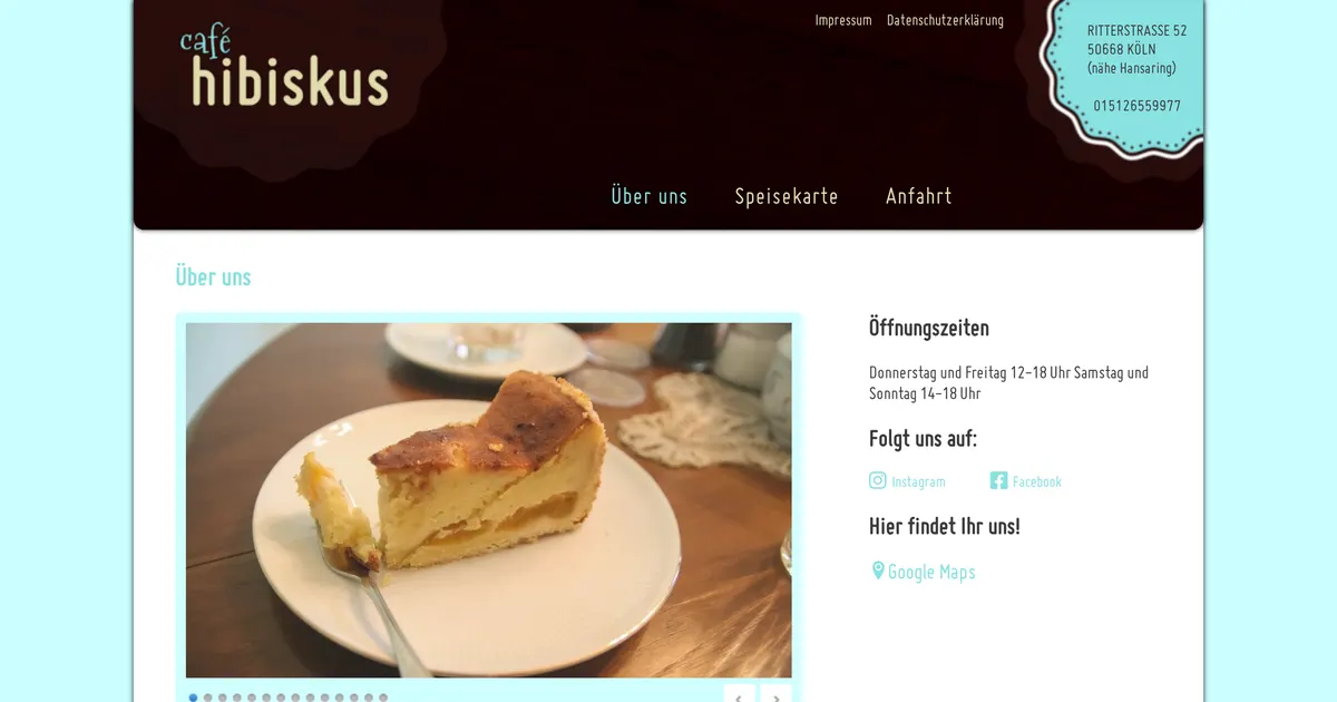 Café Hibiskus — hundefreundliches Café in Köln, mit Außenbereich