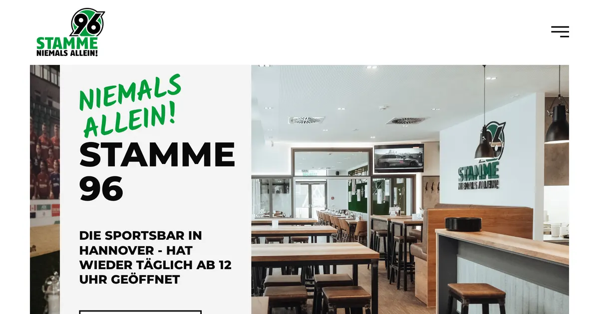 Stamme96 — hundefreundliches Restaurant in Hannover, mit Außenbereich