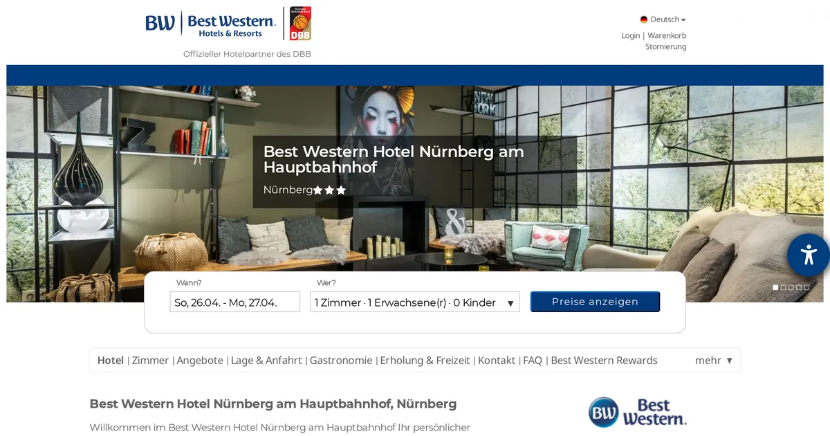 Best Western Hotel Nürnberg — hundefreundliches Hotel in Nürnberg