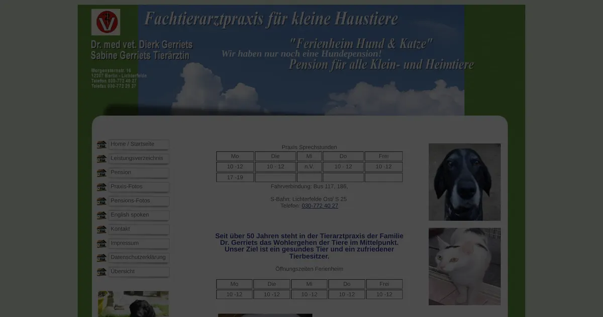 Tierpraxis Dr. Gerriets — Tierarzt in Berlin