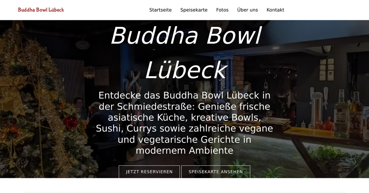 Buddha Bowl — hundefreundliches Restaurant in Lübeck, mit Außenbereich