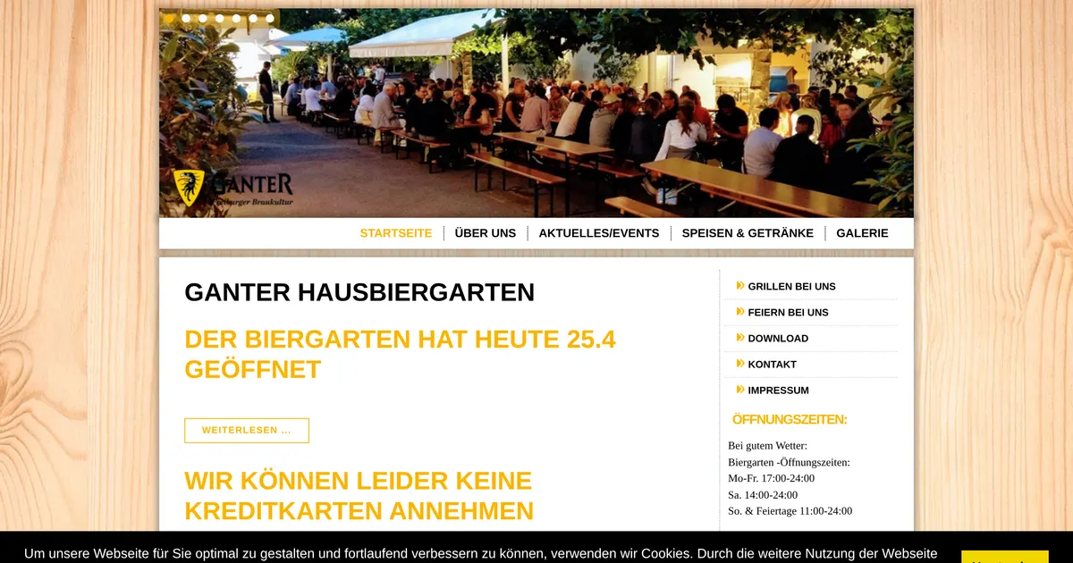 Ganter Biergarten — hundefreundliches Restaurant in Freiburg, mit Außenbereich